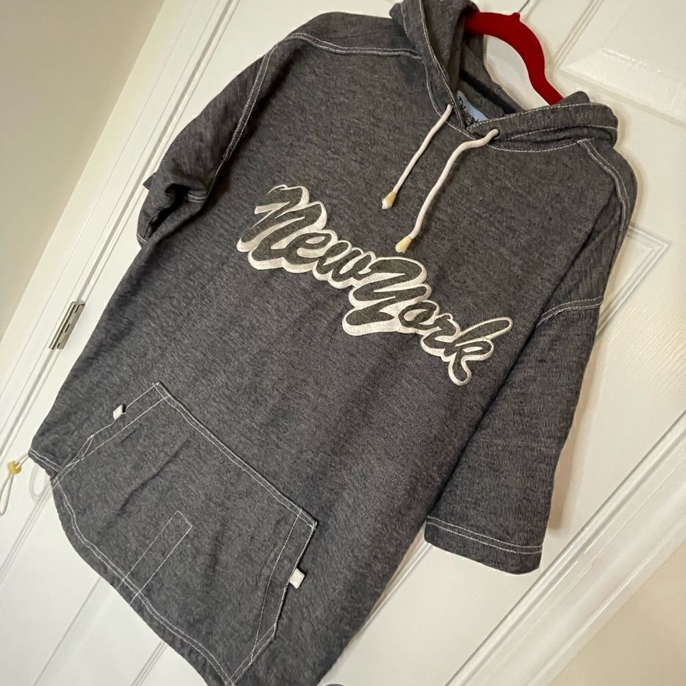 PJ Mark Hoodie Large ties, pockets black/white